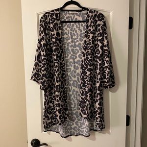 Pink Milly Kimono | Leopard Print | Large